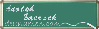 Adolph Baersch Visitenkarte